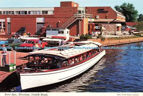 R578267 Norfolk Broads Wroxham River Bure John Hinde D W Fletcher 1977