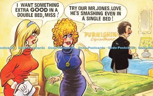 R582661 Ich will etwas extra Gutes in einem Doppelbett Miss Bamforth Comic Serie N