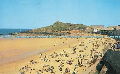 R577526 WHS 276 Porthmeor Beach St Ives A W Besley Plastichrome Farbbild Pu