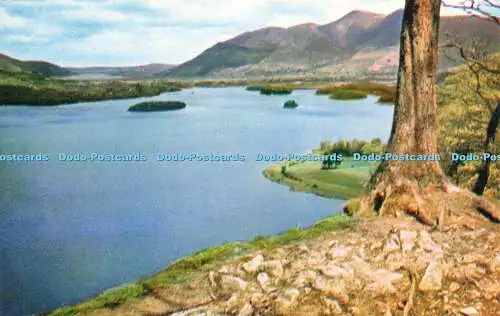 R577595 LK 130 Derwentwater and Skiddaw from Surprise View H Webster Helvellyn H