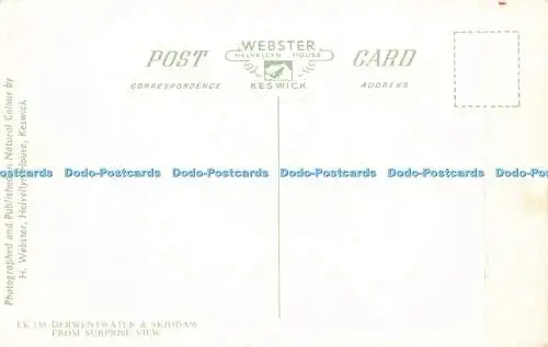 R577595 LK 130 Derwentwater and Skiddaw from Surprise View H Webster Helvellyn H