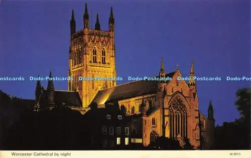 R582788 Worcester Cathedral by Night E T W Dennis Photocolour