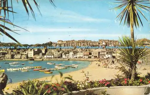 R580557 St Ives The Beach and Harbour 1968