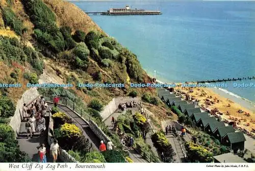 R578420 Bournemouth West Cliff Zig Zag Path John Hinde F R P S