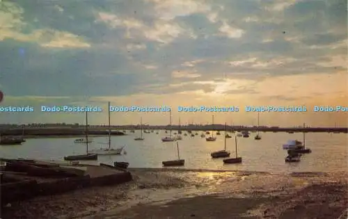 R582804 Aldeburgh Sunset Over River Alde J Arthur Dixon 1972