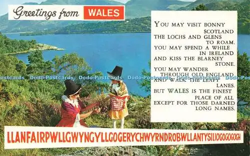 R577663 Greetings from Wales W 55 Welsh Novelty Series Bamforth