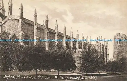 R584514 Oxford New College Old Town Walls gegründet A D 1386 F Frith Nr 45191