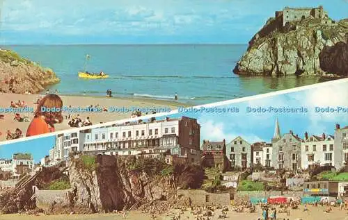 R578461 Wales Pembrokeshire Tenby N P O Fotocolor Litho Canada T Multi View 1969