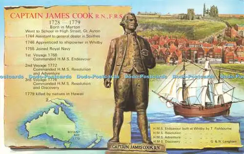 R578508 Captain James Cook R N F R S Born in Marton E T W Dennis Photocolour