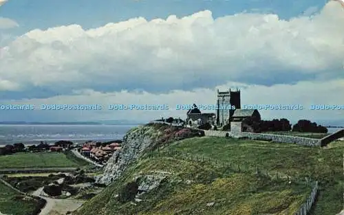 R582897 Uphill St Nicholas Church mit Blick auf Weston Bay Plastichrome