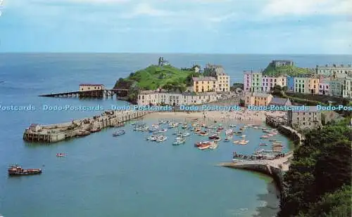 R577772 Harbour from Royal Lion Hotel Tenby Natural Colour Series Photographic G