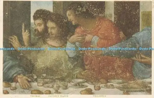 R582916 L Ultima Cena Thomas Jacobus Major Philippus Leonardo da Vinci