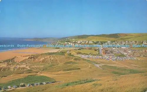 R580681 Devon Woolacombe und Morte Point aus Potter Hill Lilywhite J Woolverton