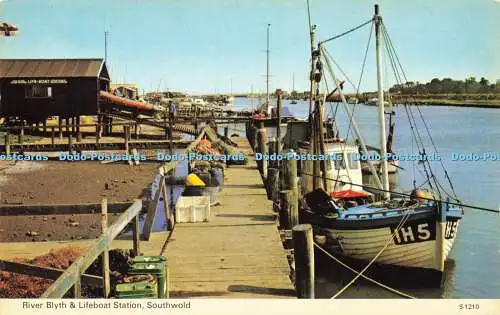 R578544 Southwold River Blyth and Lifeboat Station E T W Dennis Photocolour