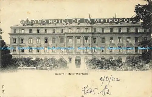 R584642 Geneve Hotel Metropole Jullien Freres 1902