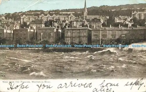 R584667 Weston Super Mare Blick vom Pavillon E T W D 1902