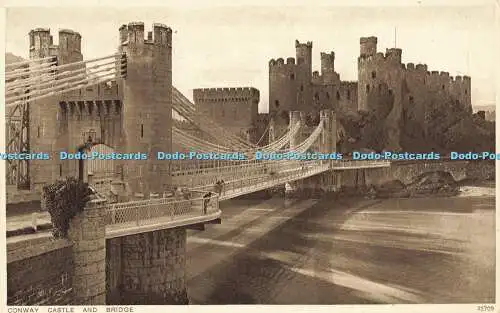 R584685 Conway Castle and Bridge Photochrom