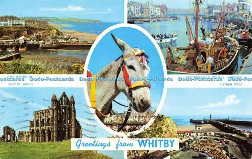 R580778 Grüße aus Whitby The Harbour Whitby Abbey Khyber Pass E T W Dennis