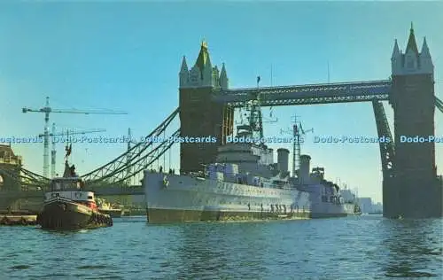 R577880 H M S Belfast startete 1938 beim Betreten des Pools von London Nautic Presentations