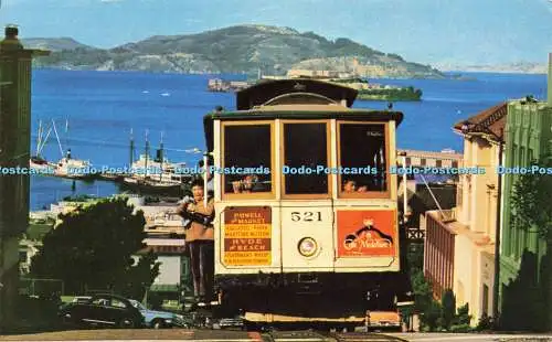R580782 Cable Car on San Francisco Hill Gray Line