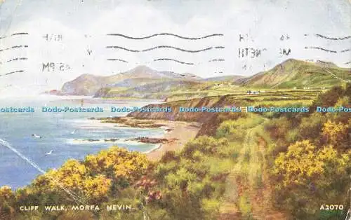 R584702 Morfa Nevin Cliff Walk Valentine Art Farbe B F C Parr 1958