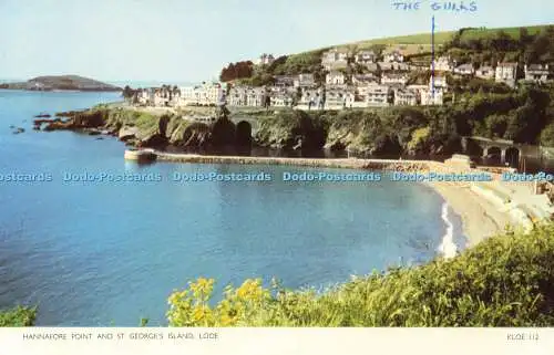 R580795 Looe Hannafore Point und St George Island Glas Cotman Farbe