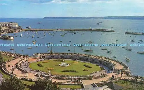 R578655 Torquay Princess Gardens and Harbour Plastichrome C J Nicholas A I B P