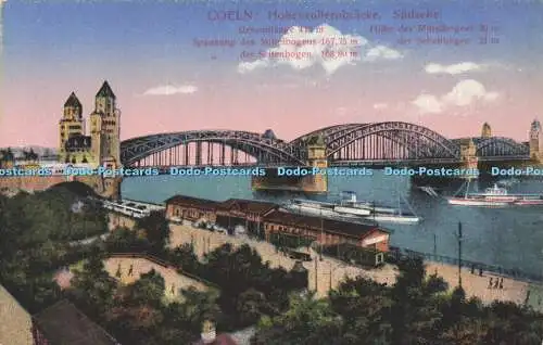 R584716 Coeln Hohenzollernbrücke Südseite H Worringen