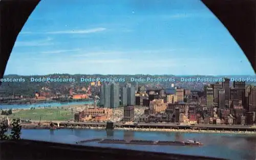 R580822 Pennsylvania Pittsburgh Blick auf die Stadt Pittsburgh vom Mt W aus gesehen