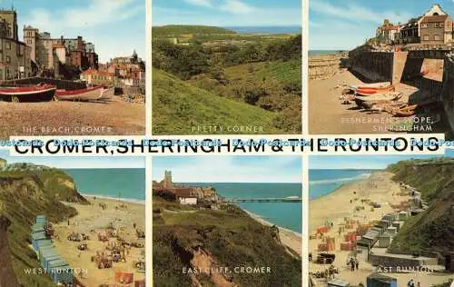 R580833 Cromer Sheringham and the Runtons The Beach Pretty Corner J Salmon Camer