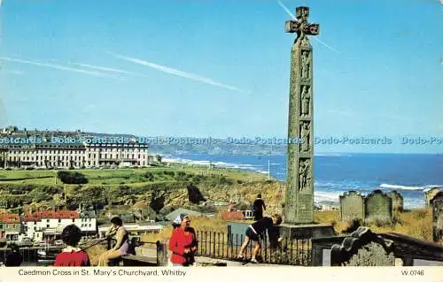 R578702 Whitby Caedmon Cross in St Mary Churchyard E T W Dennis Photocolour