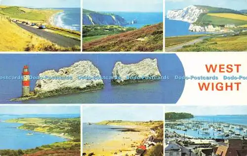 R580844 West Wight Compton Bay Alaun Bay Nadeln Felsen W J Night Jarrold Multi View