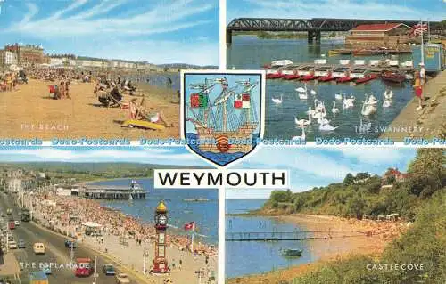 R578709 Weymouth The Esplanade Castle Cove The Beach J Salmon Cameracolour Multi