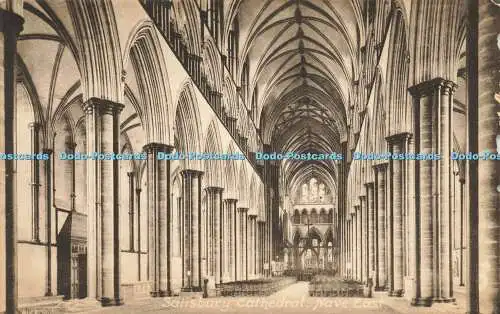 R583112 Salisbury Cathedral Nave East F Frith Series No 19757