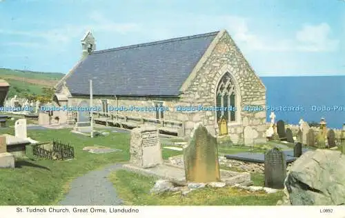 R580873 Llandudno Great Orme St Tudno Church E T W Dennis Photocolour