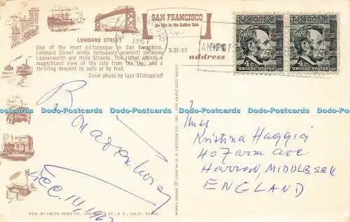 R578026 San Francisco Die schiefste Straße der Welt Lombard Street Smith Ne