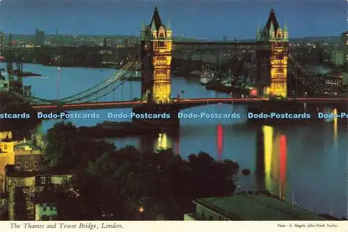 R580922 London The Thames and Tower Bridge John Hinde E Nagele