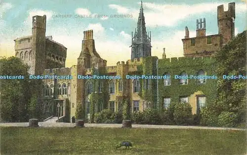 R583168 Cardiff Castle from Grounds 1909