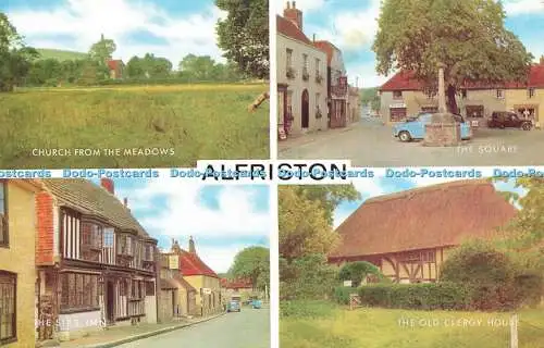 R578791 Alfriston The Square Church from the Meadows J Salmon Cameracolour Multi