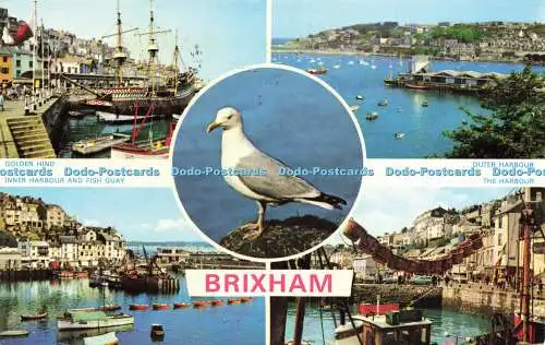 R578794 Brixham Golden Hind Inner Harbour and Fish Quay E T W Dennis Photocolour