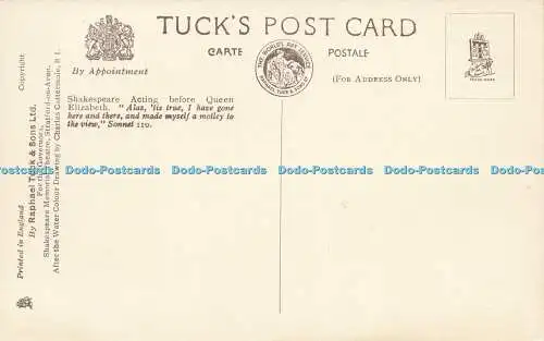 R583178 Shakespeare Acting Before Queen Elizabeth Tuck Charles Cattermole R I