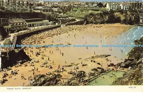 R580944 Newquay Towan Beach Jarrold Cotman Farbe 1961