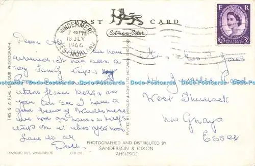 R578813 Windermere Lowood Bay Sanderson and Dixon Jarrold Cotman Color 1966