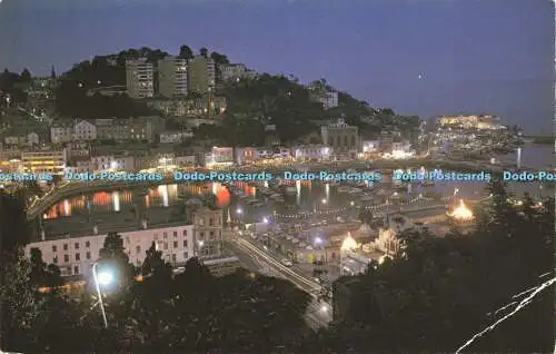 R580948 Torquay at Night Jarrold Cotman Color Series 1976