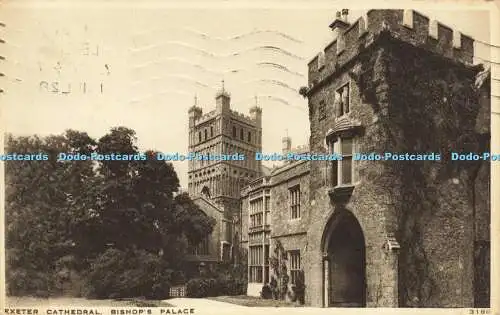 R583195 Exeter Cathedral Bishop Palace Photochrom E and K Shapland 1928