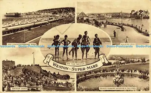 R583196 Weston Super Mare Anchor Head On the Sands Madeira Cove Multi View 1959