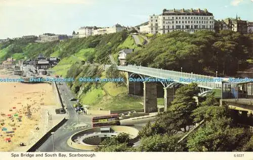 R578843 Scarborough Spa Bridge and South Bay E T W Dennis Photocolour