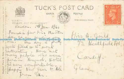 R583221 Buckingham Palace vom See im St James Park Tuck Gravure Postkarte N