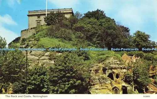 R580981 Nottingham The Rock and Castle E T W Dennis Photocolour