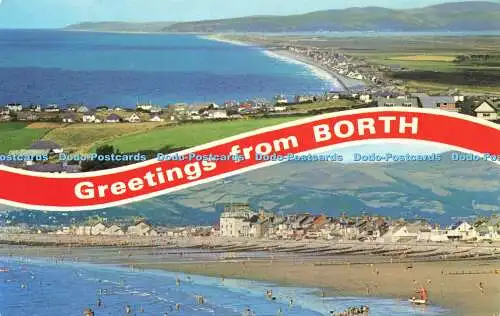 R580992 Greetings from Borth E T W Dennis Photocolour Multi View 1983